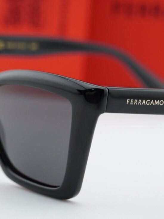 Salvatore Ferragamo SF2039SE 001 Cat Eye Sunglasses - Black / Grey